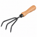 Handkultivator Stahl mit ergonomischem Holzgriff 32 cm