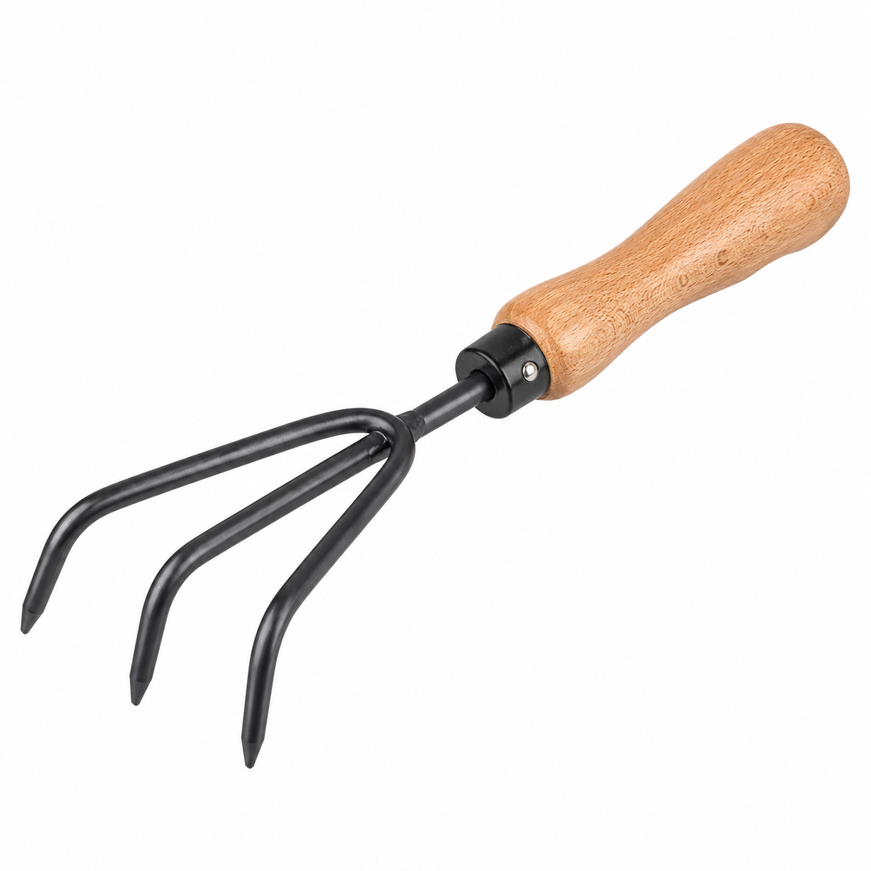 Handkultivator Stahl mit ergonomischem Holzgriff 32 cm
