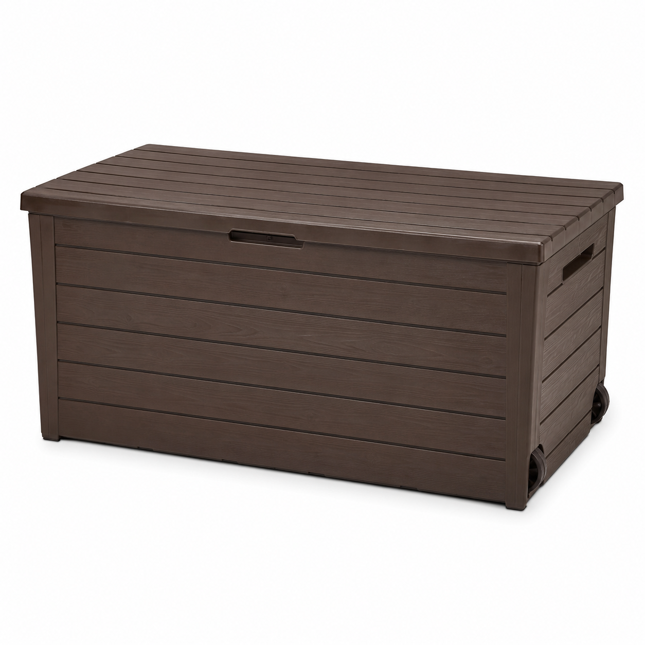 Garten-Aufbewahrungsbox Braun in Holzoptik 280 l 116x55x60 cm