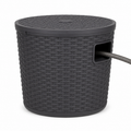Dekorativer Schlauchtopf Anthrazit 30 l Ø38x36 cm