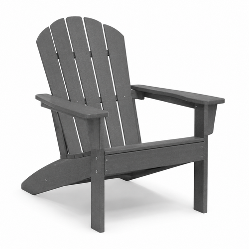 Adirondack-Gartensessel Grau aus recyceltem Kunststoff 75x85x93 cm