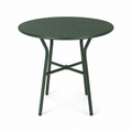 Runder Bistrotisch Dunkelgrün aus Stahl Ø70x72 cm
