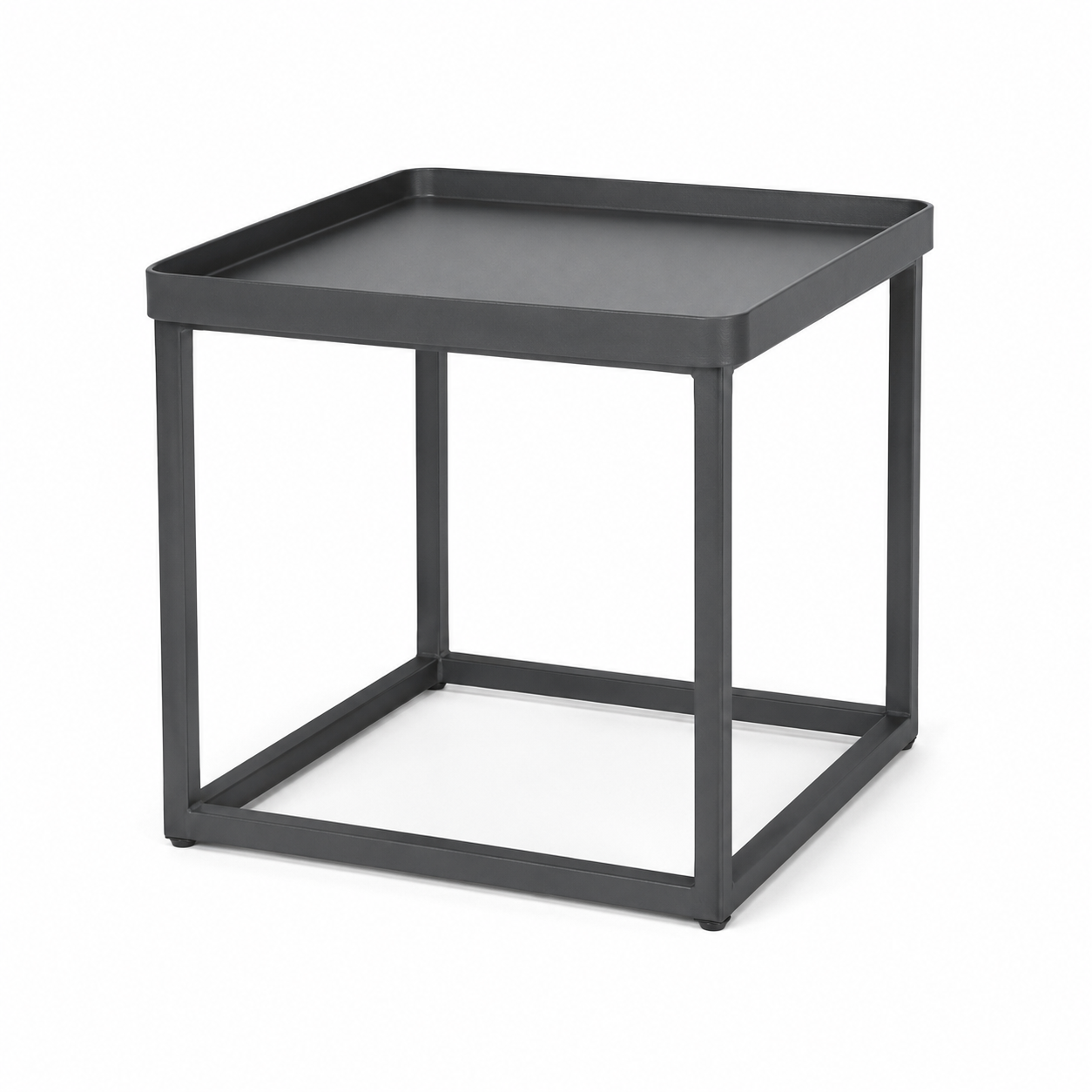 Outdoor-Beistelltisch Anthrazit aus Aluminium 45x45x45 cm